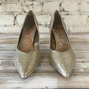 Sam Edelman Gold Heels Size 7.5 Never Worn